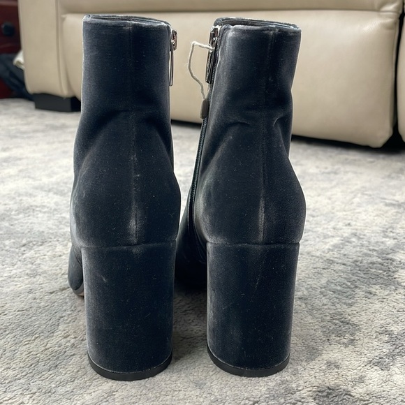 New Gianvito Rossi Joelle Velvet Ankle Boots Pewter Silver Gray Sz 35.5 - Picture 6 of 15